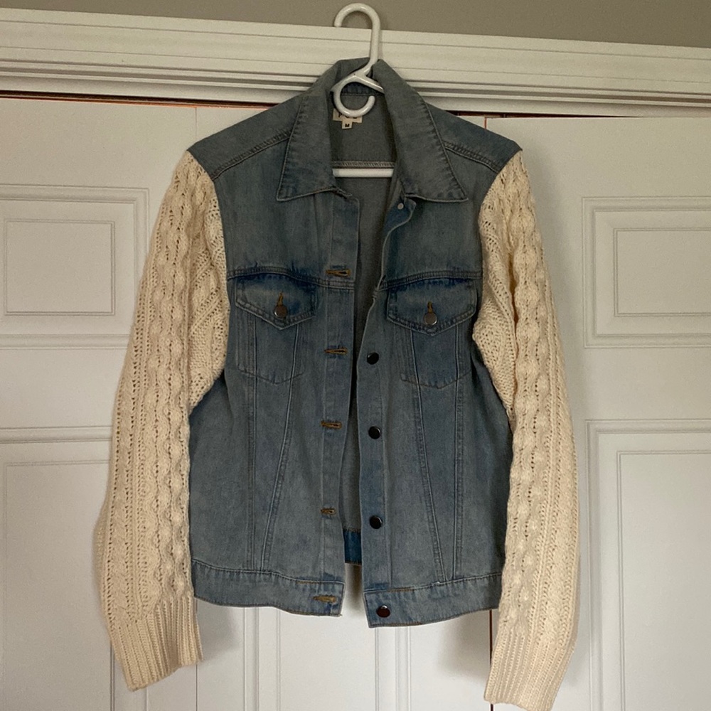 POL Jean Jacket with cotton sleeves
